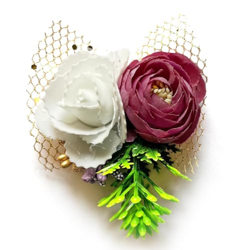 ADIKALA™ Handmade Artificial Peony and Foam Flower Bunch for Trousseau Packing, Ready to use Flower Brooch Hamper for Decoration, Gift Wrapping Flowers (6, Move) - Image 4