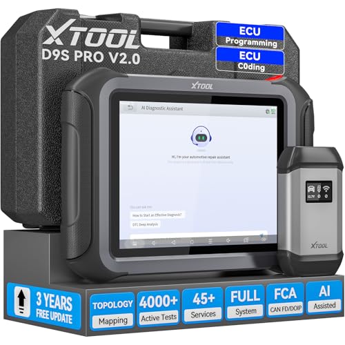 XTOOL Scanner D9S PRO with ECU Pr0gramming/C0ding: 2026 AI-Assisted OE Level Full System Scan Tool, Automotive Scanner with Bidirectional, Topology Map, 45+ Services, FCA/DoIP/CAN FD, 3-Yr Update - Image 1