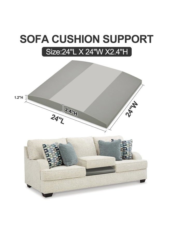 HAVARGO Couch Cushion Support High Density Foam 24X24X2.4 Inches Sofa Couch Supports for Sagging Cushions Light Grey 3Pc - Image 3