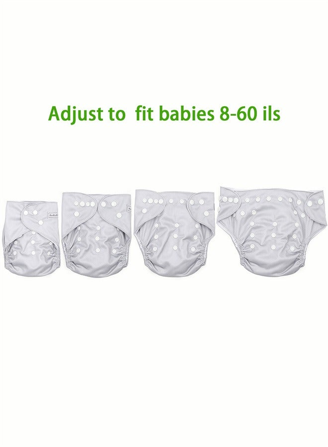 Baby Cloth Diapers 10 Pack One Size Adjustable Washable Reusable for Baby Girls and Boys - Image 2