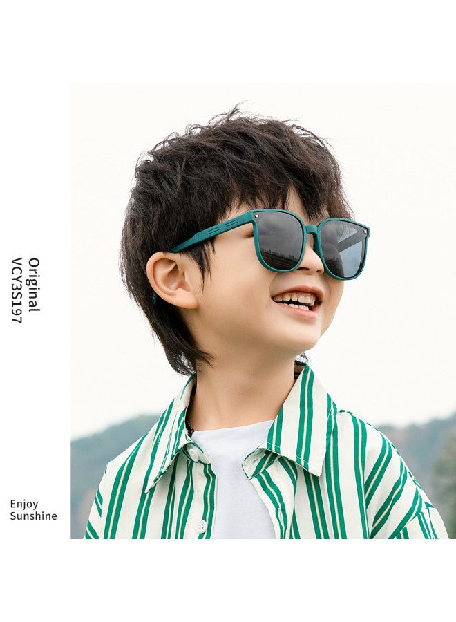 VVC Travel Essential】foldable Kids' Sunglasses - Uv Protection Unisex Summer Sun Glasses For Eye Protection & Shade - Image 2