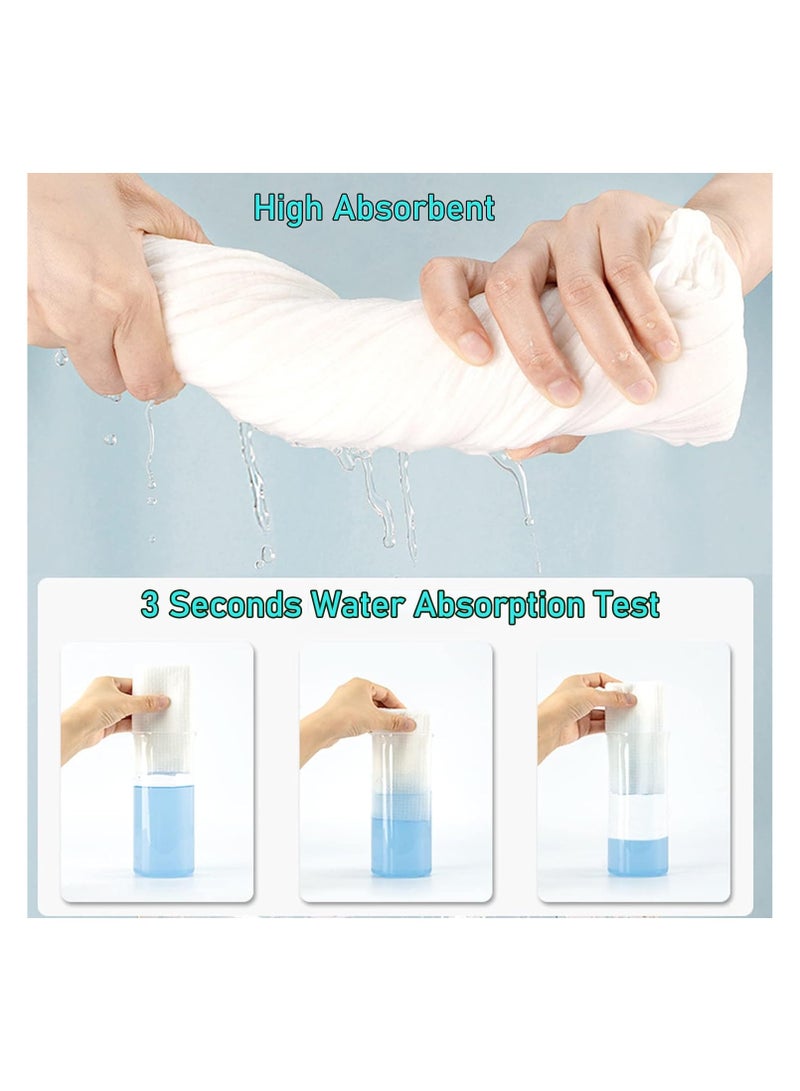 LEVGLAKE Disposable Bath Towels Sets 4Pcs Big Shower Towels and 4pcs Disposable Towel Portable Pure Cotton Body Towel for Travel Hotel Camping Hiking Beauty Salon - Image 4