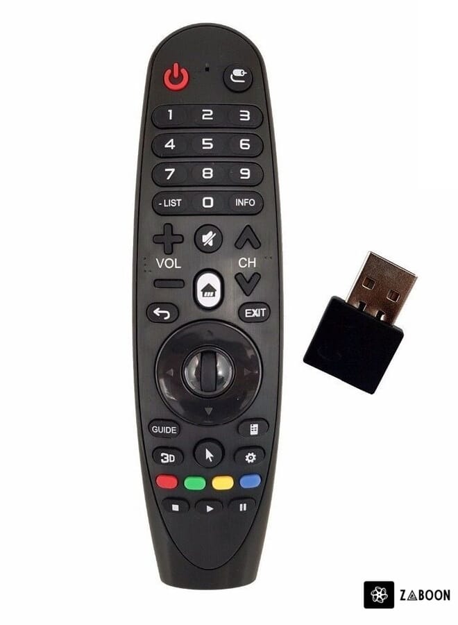 Zaboon 2-In-1 Remote Control And Keyboard For Android TV Box X96/H96 Black/Grey