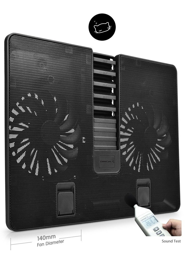 DEEPCOOL U PAL Notebook / Laptop Cooler Two Silent  140MM Fans Compatible with (15.6 inch)  - Image 2