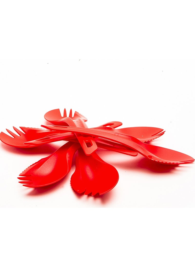 Spork Single Color Set of 6 Forks and Spoons 63153