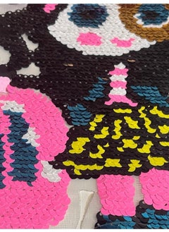 Gönülden Tasarım Heartfelt Design 22X14 cm Little Girl Sequined Applique Badge Patch Accessory  - Image 1