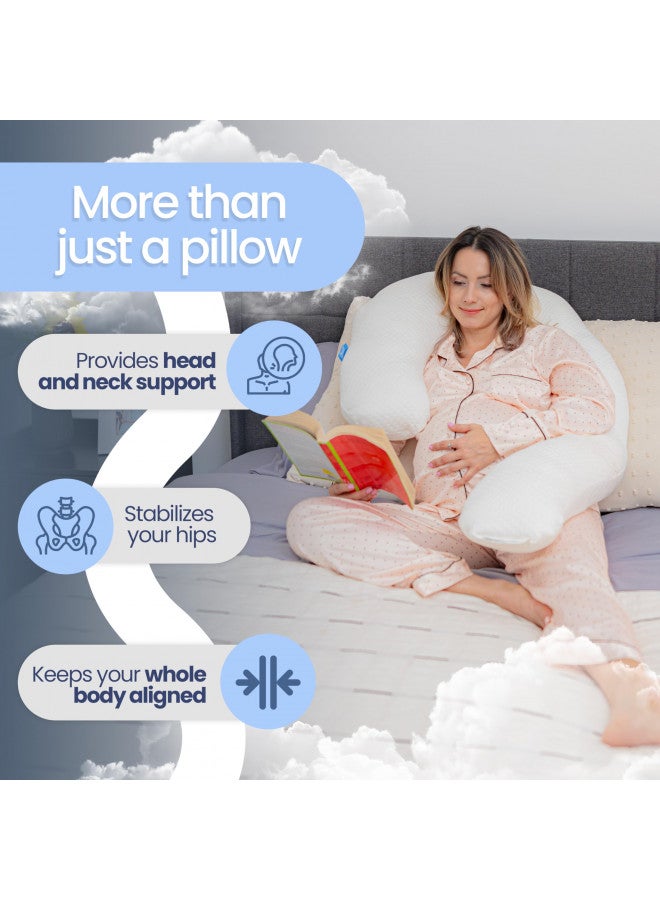 Contour Swan Original Body Pillow | Cozy, Huggable Pillow for Back, Hip, Knee, and Leg Relief | Total Comfort and Support for Side Sleepers | As Seen on TV - Image 4