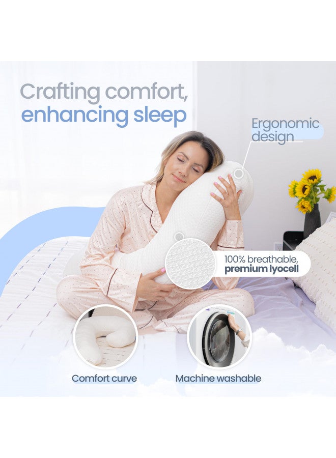 Contour Swan Original Body Pillow | Cozy, Huggable Pillow for Back, Hip, Knee, and Leg Relief | Total Comfort and Support for Side Sleepers | As Seen on TV - Image 5