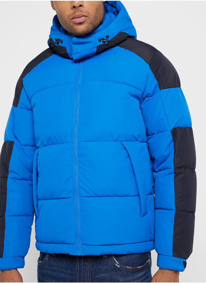 JACK & JONES Zip Through Puffer Jacket