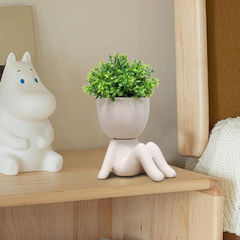 Zerzsy Fake Plants Artificial Succulents Plants for Room Bathroom Home Office Desk Accessories Decor - Set of 1 - Image 5