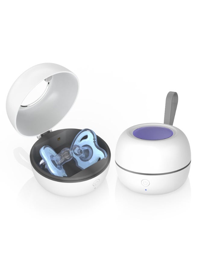 KOWVOWZ Pacifier Sanitizer Portable, Mini UV Light Sterilizer, UV Dummy Steriliser Portable, Mini Pacifier Storage Holder for Travel, USB Rechargeable, Baby Dummy Sanitiser for On The Go - Image 1