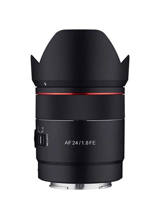 Samyang عدسة ساميانغ 24 مم F1.8 AF مدمجة كاملة الإطار بزاوية واسعة لسوني E، سوداء (SYIO2418-E) - Image 1