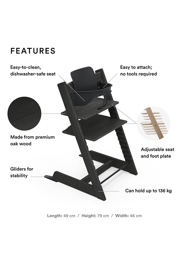 STOKKE كرسي Tripp Trapp باللون الأسود بالإضافة إلى مجموعة أطفال مجانية  - Image 2