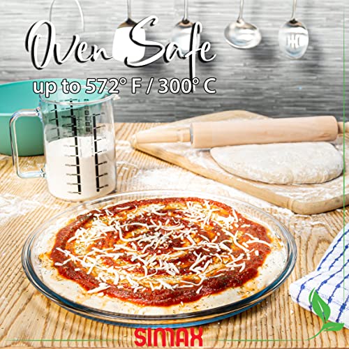 SIMAX Glass Pizza Pan for Oven: Borosilicate Glass Pizza Tray for Oven - 12.5-inch Pizza Pans - Pizza Plates - Pizza Tray Oven Pan - Round Pizza Pans Baking Sheet - Non Stick Pizza Pan 12.5 Inch - Image 3