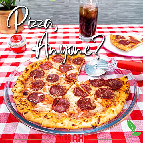 SIMAX Glass Pizza Pan for Oven: Borosilicate Glass Pizza Tray for Oven - 12.5-inch Pizza Pans - Pizza Plates - Pizza Tray Oven Pan - Round Pizza Pans Baking Sheet - Non Stick Pizza Pan 12.5 Inch - Image 5