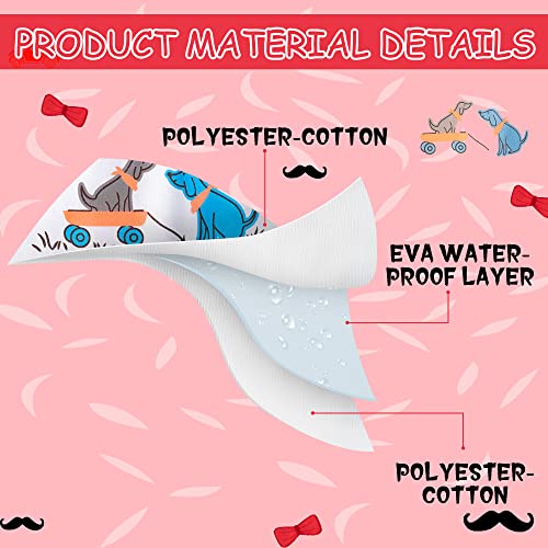 2ooya 7Pcs Cotton Waterproof Baby Bibs Adjustable Hook Loop Closure Infant Bib Unisex Black Red Newborn Babies Food Bibs Baby Keepsake Gift for Eating Teething Drooling Feeding（6-12 Months） - Image 4