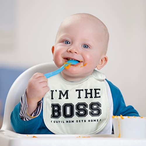 2ooya 7Pcs Cotton Waterproof Baby Bibs Adjustable Hook Loop Closure Infant Bib Unisex Black Red Newborn Babies Food Bibs Baby Keepsake Gift for Eating Teething Drooling Feeding（6-12 Months） - Image 5