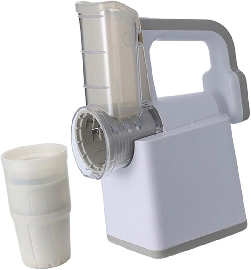 White And Grey Portable Electric Salad Maker Slicer Shredder For Vegetable Fruit Prep - Image 2