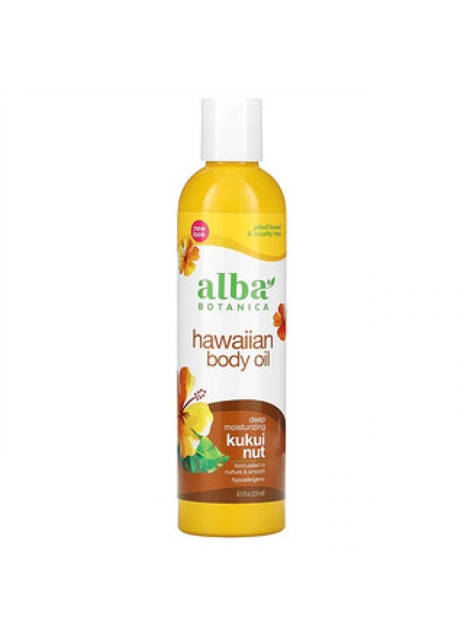 Alba Botanica Alba Botanica Hawaiian Body Oil Kukui Nut 8.5 fl oz 251 ml 