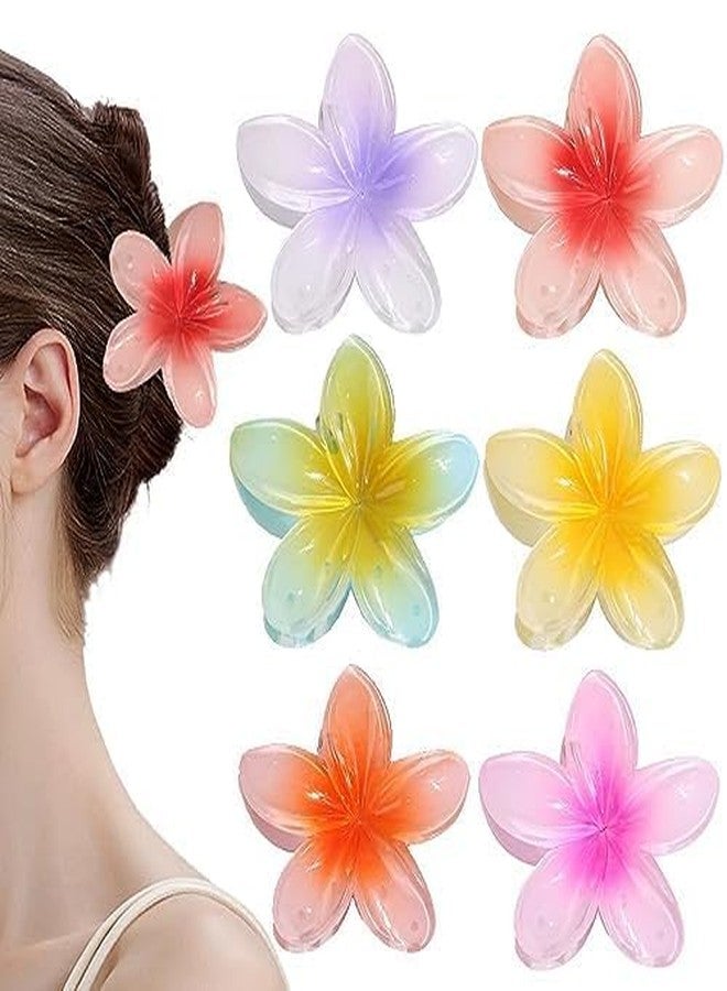 Ublic Flower Hair Clips, Big Hawaiian Flower Claw，Wonderful Gift,Strong Hold Clips for Women Thick & Thin Hair 3 pieces [Multicolor] - Image 1