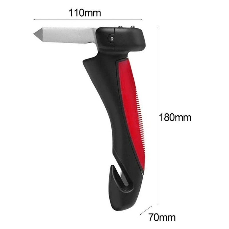 PUSHKH Car Cane Mobility Aid Standing Support Handle Portable Grab Bar for Physically Challenged Old People to Hold & Seat Vehicle Emergency Escape Tools with Window Breaker & Seat Belt Cutter - Image 5