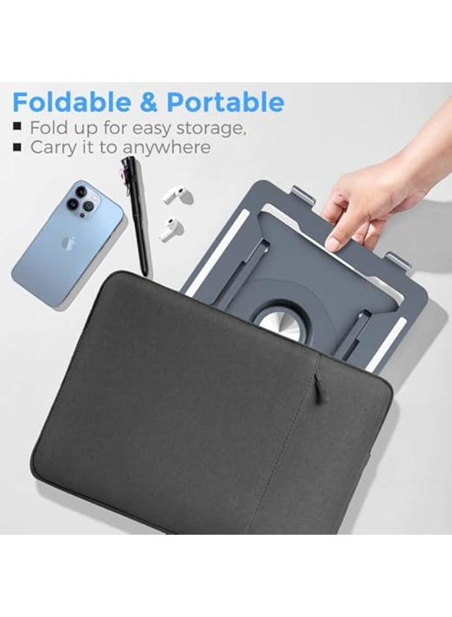 Aluminum Laptop Stand – 360° Rotatable, Foldable & Height Adjustable – Ergonomic Cooling Stand for Laptops up to 17" - Image 2