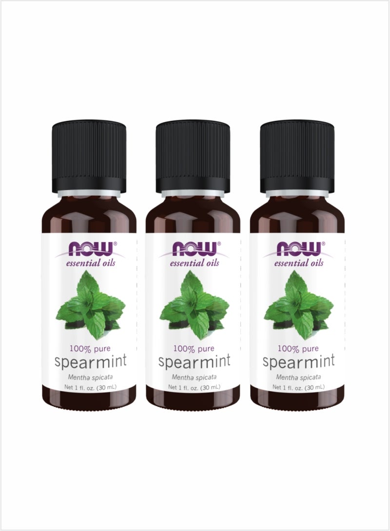 Now Essential Oils 100% Pure Spearmint Oil – 30ml (Pack of 3)