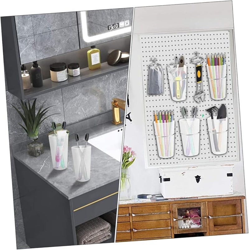 مجموعة ملحقات لوحة التثبيت: 5 خطاطيف وأكواب مرنة متينة لتنظيم المرآب والمنزل - Image 3