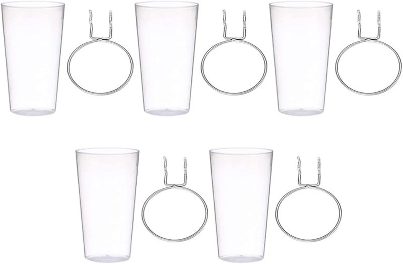 مجموعة ملحقات لوحة التثبيت: 5 خطاطيف وأكواب مرنة متينة لتنظيم المرآب والمنزل - Image 1