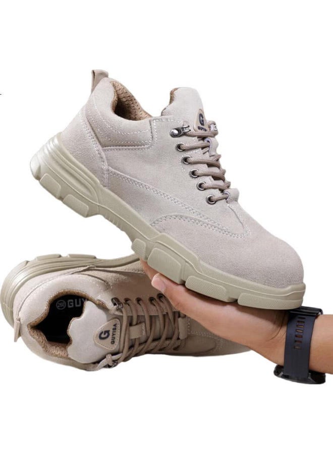 JUNBU Men'S Steel Toe Safety Shoes Anti-Smashing Anti-Piercing Welding Wear-Resistant Lightweight Safety Work Site Functional Shoes 9173 Size 44 - Image 2