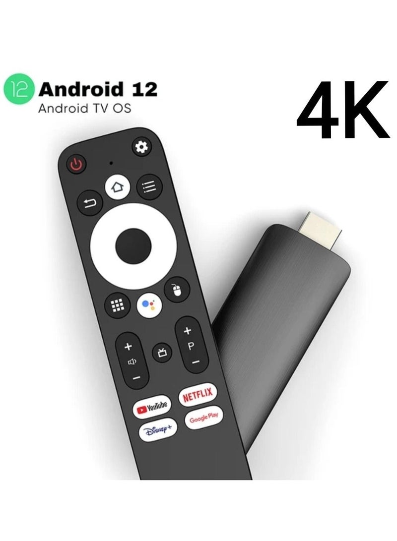 TV Stick with Android12 Operating System 4K Resolution 2GB RAM 16GB ROM Google Voice Service - Image 1