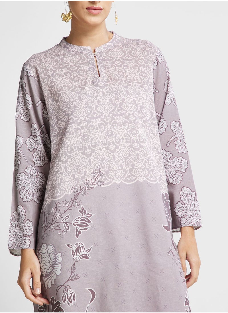 Nishat Linen - Floral Printed Kurti - Image 1