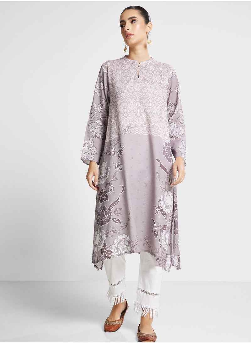 Nishat Linen - Floral Printed Kurti - Image 1