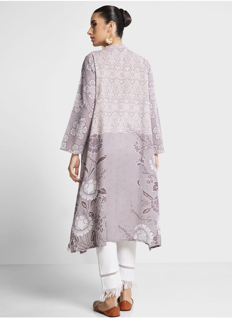 Nishat Linen - Floral Printed Kurti - Image 1