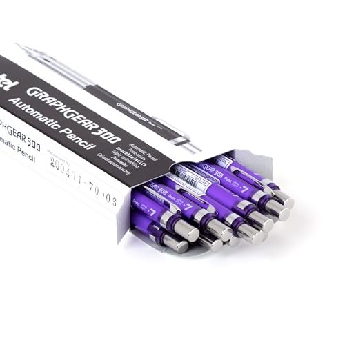 Pentel GraphGear 300 Mechanical Pencil, Box of 12 Pencils, violet, 0.7mm - Image 2