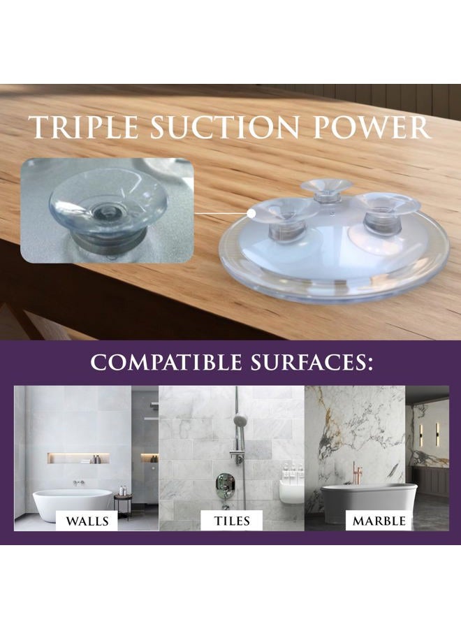 Mirrorvana 20 x 15 Times Magnifying Mirror with Suction Cup for Bathroom - Small Round Magnifying Mirror for Makeup - 10cm & 15cm - Image 3