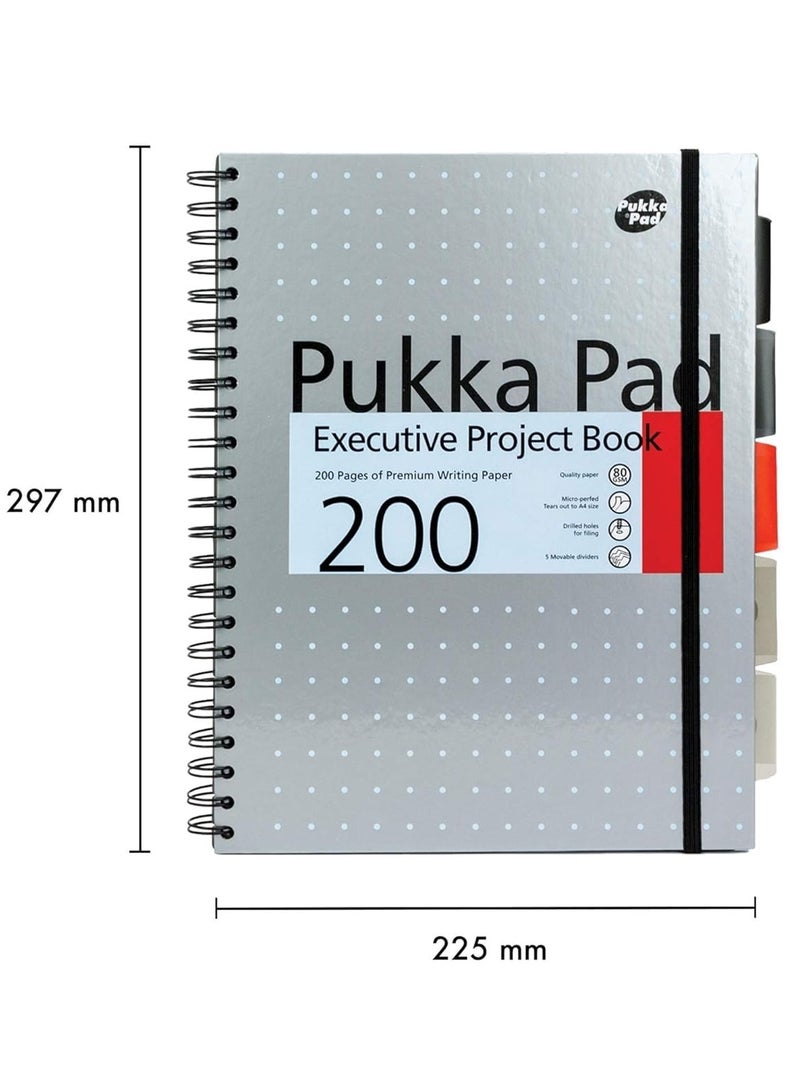 Pukka Pad A4 Size Metallic Executive Project Notebook With Five Divisions - Image 3