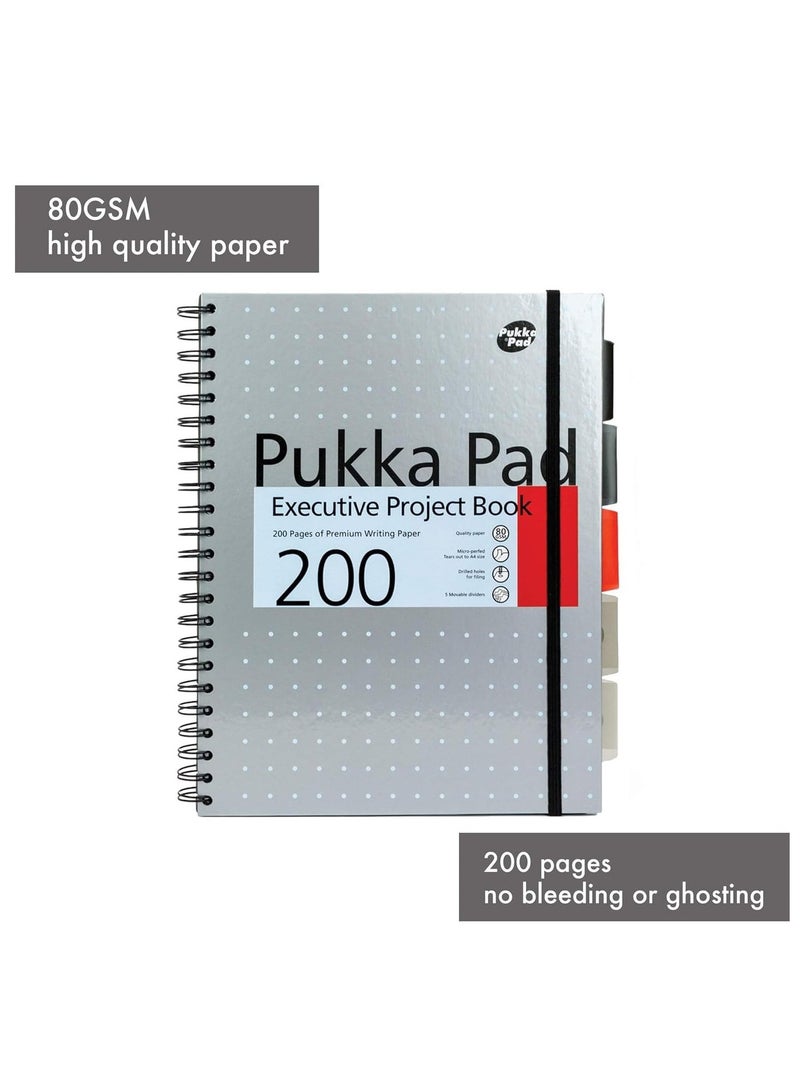 Pukka Pad A4 Size Metallic Executive Project Notebook With Five Divisions - Image 4