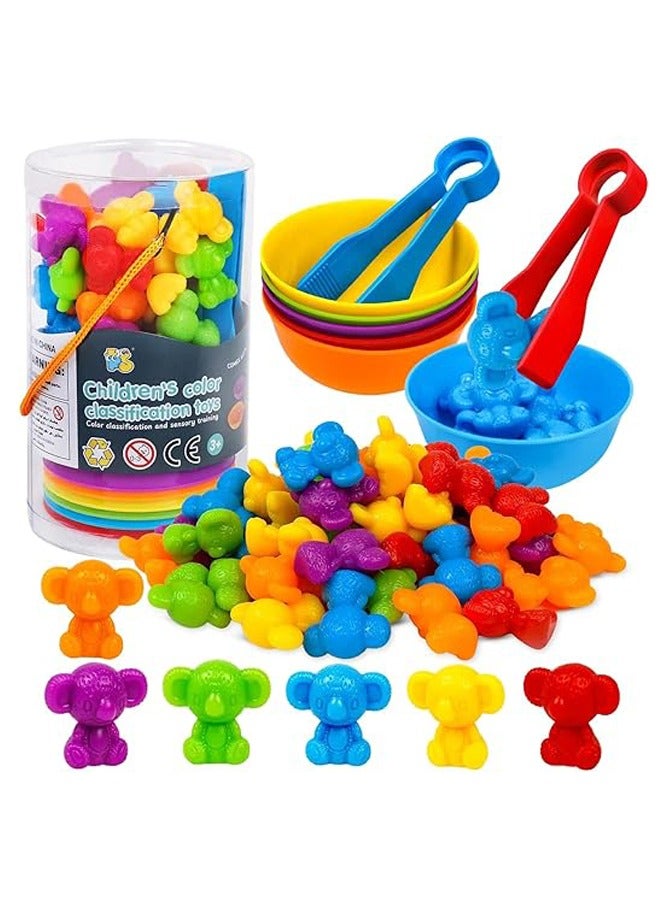 Jamal Counting Koalas Matching Games with Sorting Bowls Montessori Math Color Sensory Fine Motor Skills Learning Toy for Toddlers Preschool Boys Girls Ages 3 4 5 - Image 1