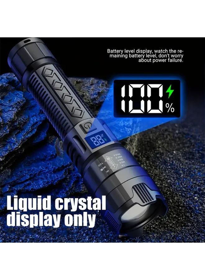 USB Rechargeable Flashlight Adjustable Brightness Long Lasting Battery Hands Free Emergency Light - Image 3