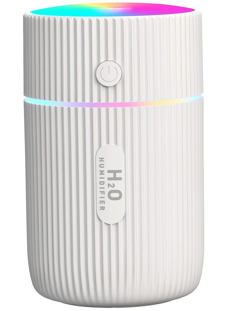 HomarKet - USB Charging Portable Air Humidifier With LED Night Lamp 220ml White - Image 1