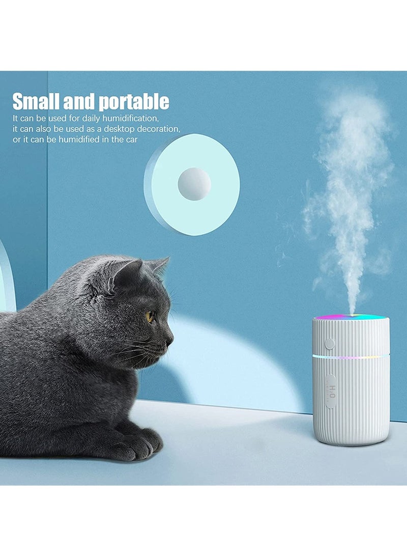 HomarKet - USB Charging Portable Air Humidifier With LED Night Lamp 220ml White - Image 1