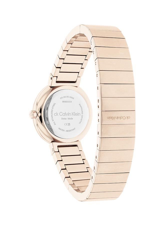 CALVIN KLEIN - Women's Analog Round Gold Wrist Watch 25000042 - 28 mm - Image 1