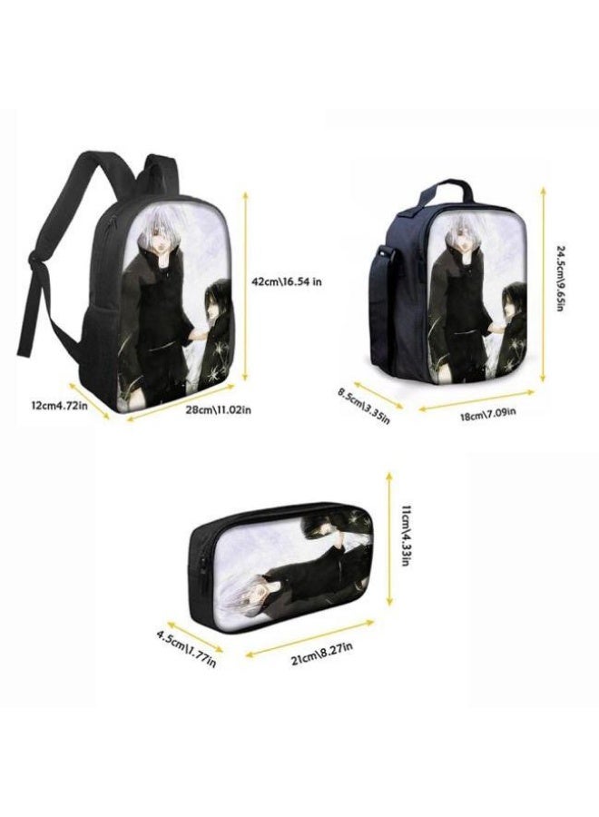 general Cartoon printed backpack + hand-held + pen bag set, three-piece practical bag combination (students, children, friends' outings, mountain climbing sports, etc. can be used) - 115 - Image 4