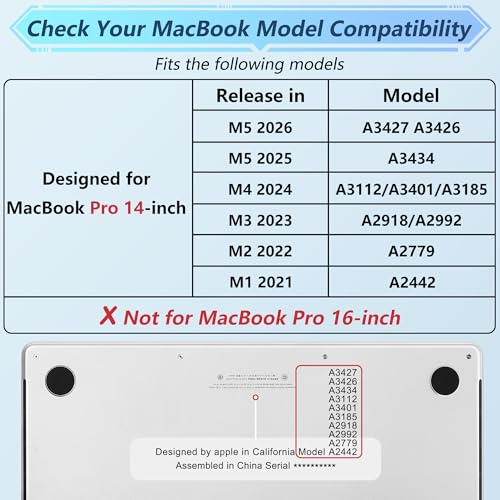 May Chen for 2026 MacBook Pro 14inch M5 M4 M3 M2 M1 ProMax Chip Release 2026 20252021 Model A3427 A3426 A3434 A3112 A3401 A3185 Plastic Hard Shell with Keyboard Cover Golden Lilies Flowers - Image 3