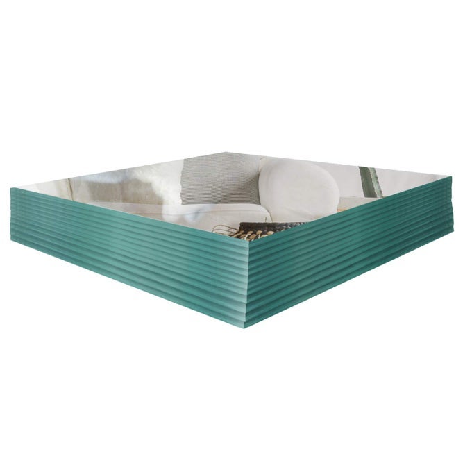 12 SQUARE MIRROR CANDLE PLATE SET 2 MM THICK TABLES MIRROR TRAYS BOX OF 12 GLASS CANDLE PLATE SET FOR TABLE WEDDING CENTERPIECES PARTY FESTIVALS DECOR