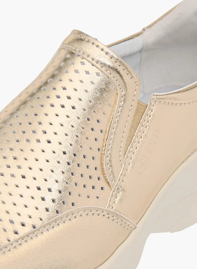 Celeste Women's Cutout Detail Slip-On Sneakers with Chunky Sole