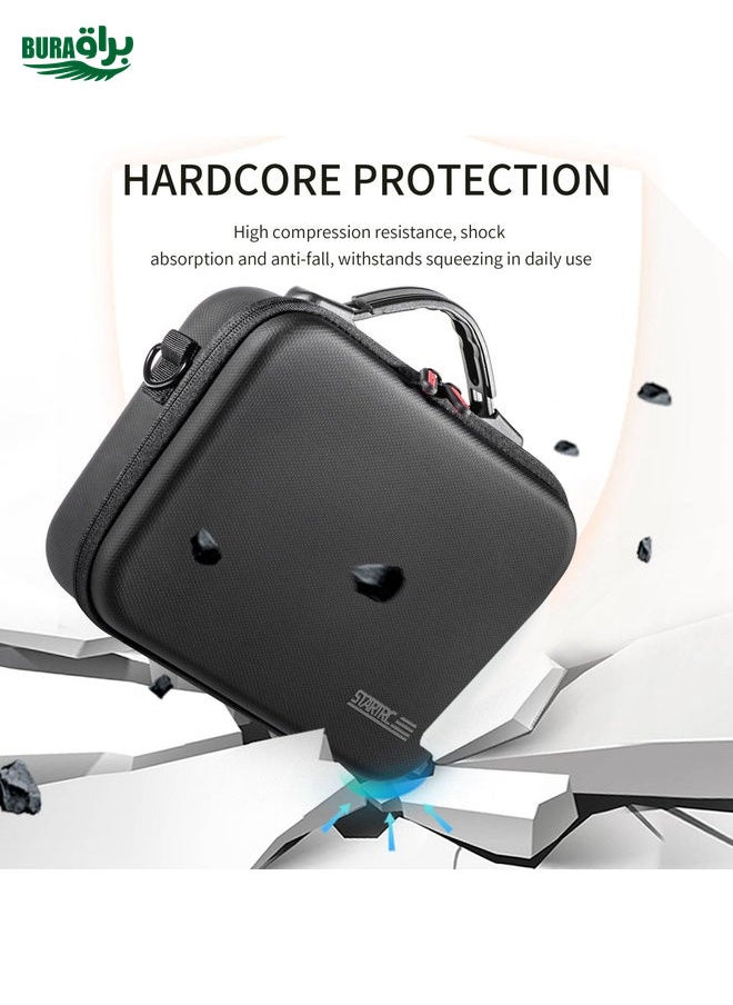 BURAQ For Insta360 Ace / Ace Pro STARTRC Portable PU Storage Box Case (Black)  - Image 5