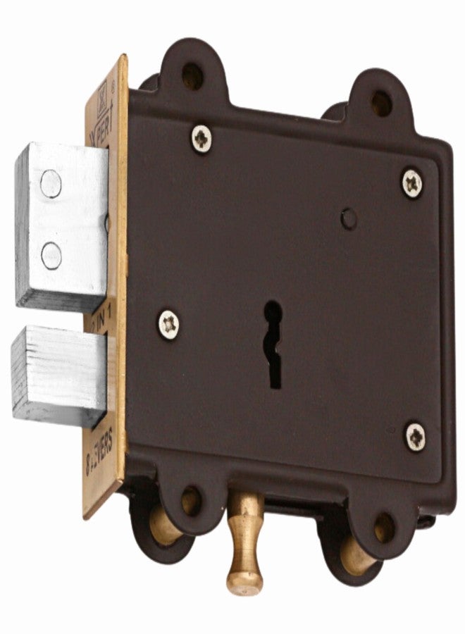 Xpert Door Lock Guard C.P 125 MM Chrome Finished Main Door Lock-Solid MS Latch & Link 3 Keys Heavy Brass Plated Duty Body Corrosion Free, Extra Protection, Both Side Key Opening Dual Safety 8 Levers - Image 1