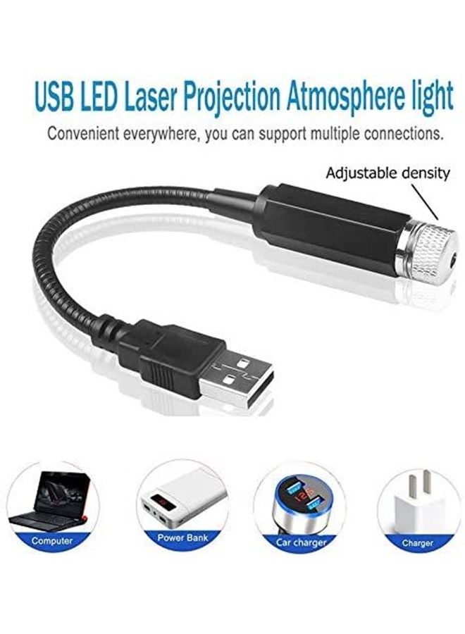 Loquat USB LED Laser Projection Atmosphere Light Black 2.4cm - Image 2